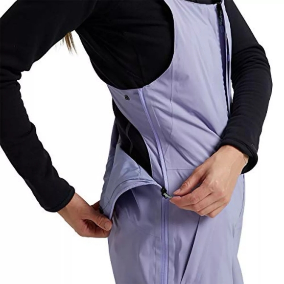 LIKE NEW Burton AK Kimmy 2L Gortex Snowboard Ski Bibs (Foxglove Violet) - Picture 3 of 4